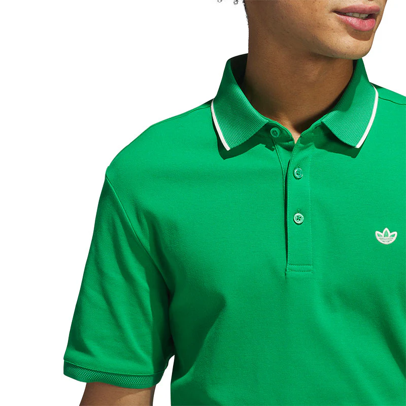 ADIDAS Originals Twistknit Trefoil Men's Polo (Green) - Image 3