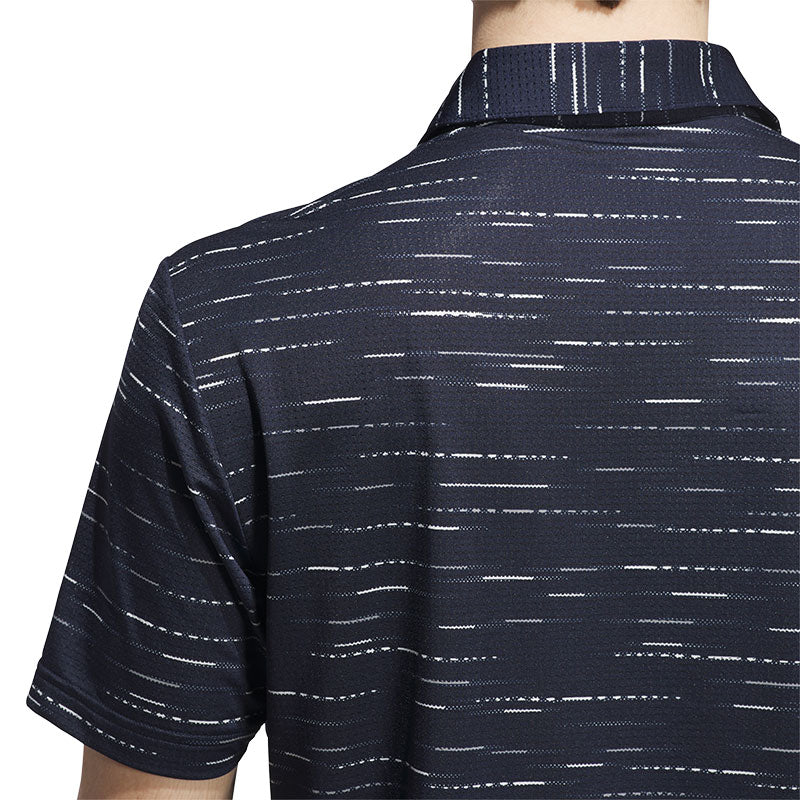 ADIDAS Ultimate365 Mesh Glimmer Print Men's Polo (Navy) - Image 4
