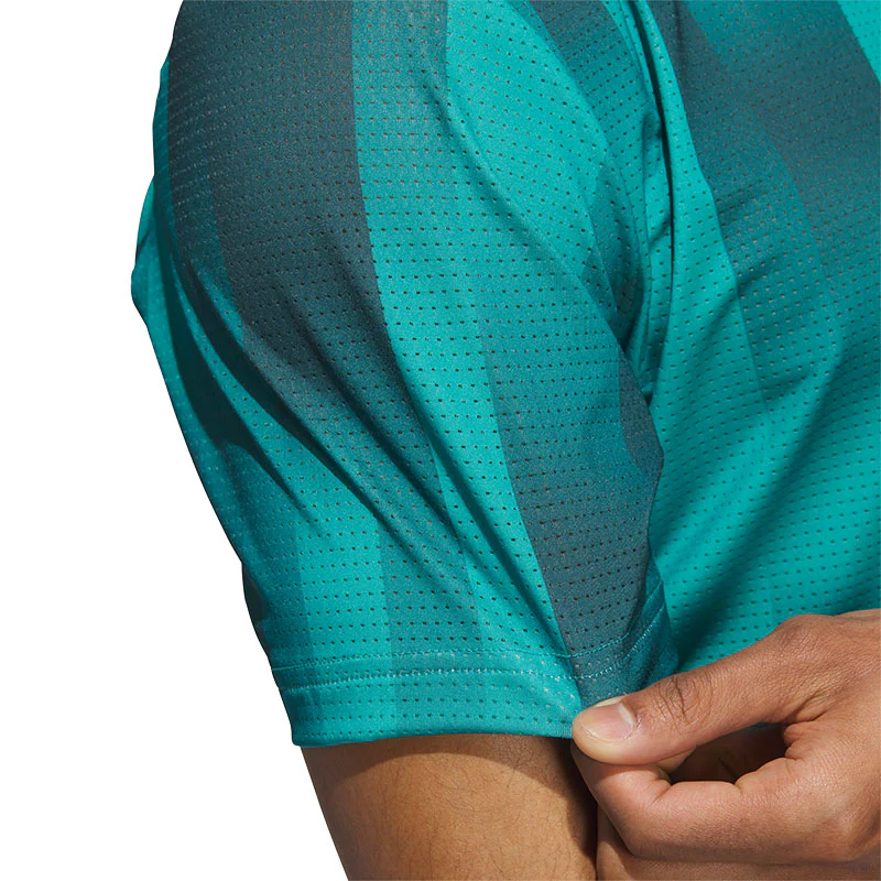 ADIDAS Ultimate365 Mesh Radiant Print Men's Polo (Teal) - Image 4