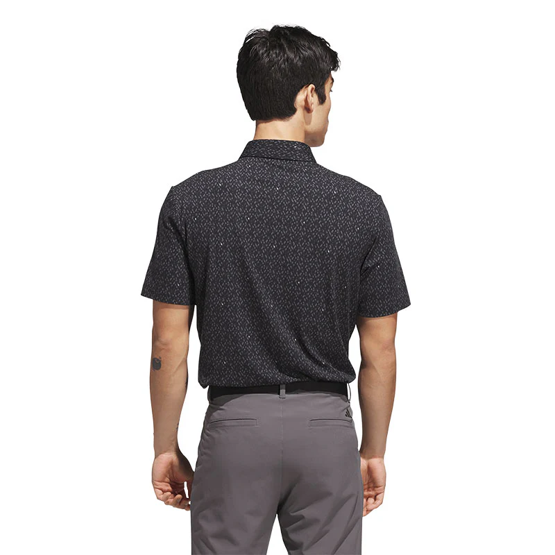 ADIDAS Ultimate365 Micro Argyle Men's Polo (Black) - Image 2