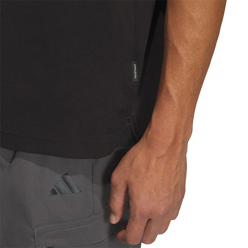 ADIDAS Twistknit Men's Polo (Black) - Image 4