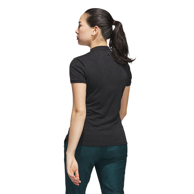 ADIDAS Go-To Women's Jacquard Polo (Black) - Image 2