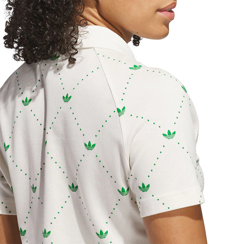 ADIDAS Originals Printed Trefoil Women's Polo (White) - Image 4