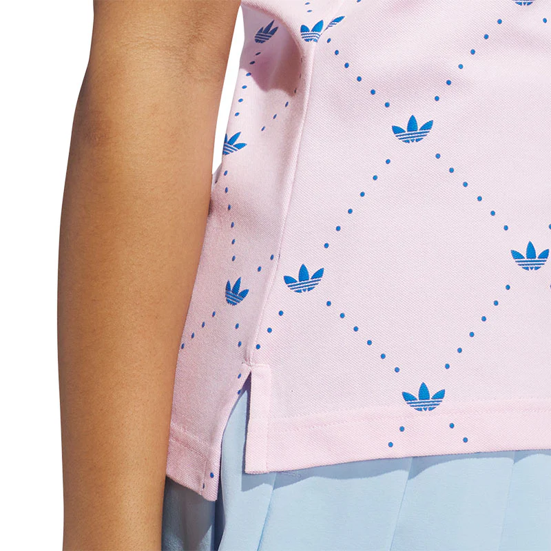ADIDAS Originals Printed Trefoil Women's Polo (Pink) - Image 4