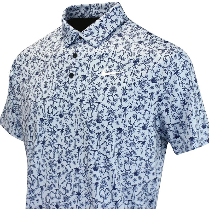 NIKE Tour Dri-FIT Men's Polo (Blue) - Image 4