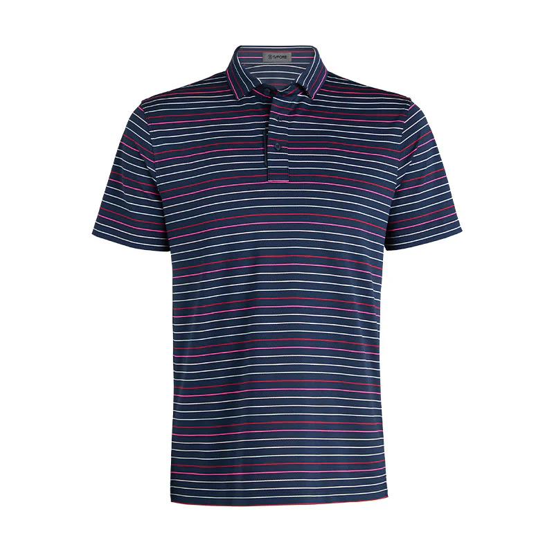 GFORE Multi Stripe Tech Pique Performance Men's Polo (Twilight)