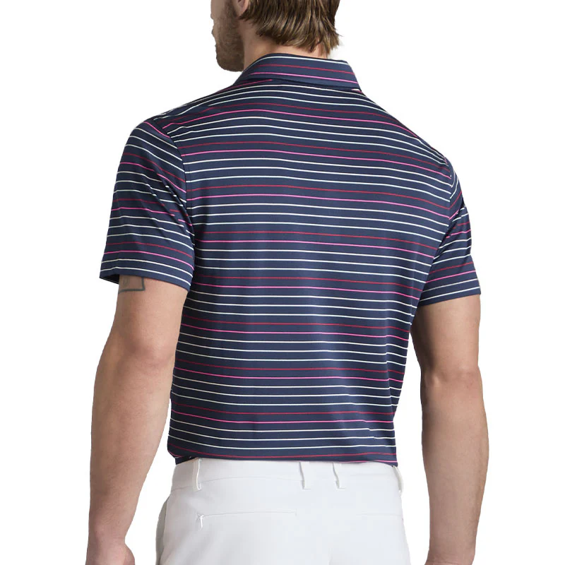 GFORE Multi Stripe Tech Pique Performance Men's Polo (Twilight) - Image 2