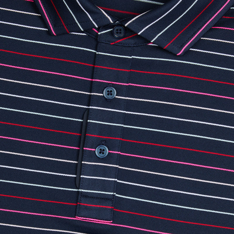 GFORE Multi Stripe Tech Pique Performance Men's Polo (Twilight) - Image 4