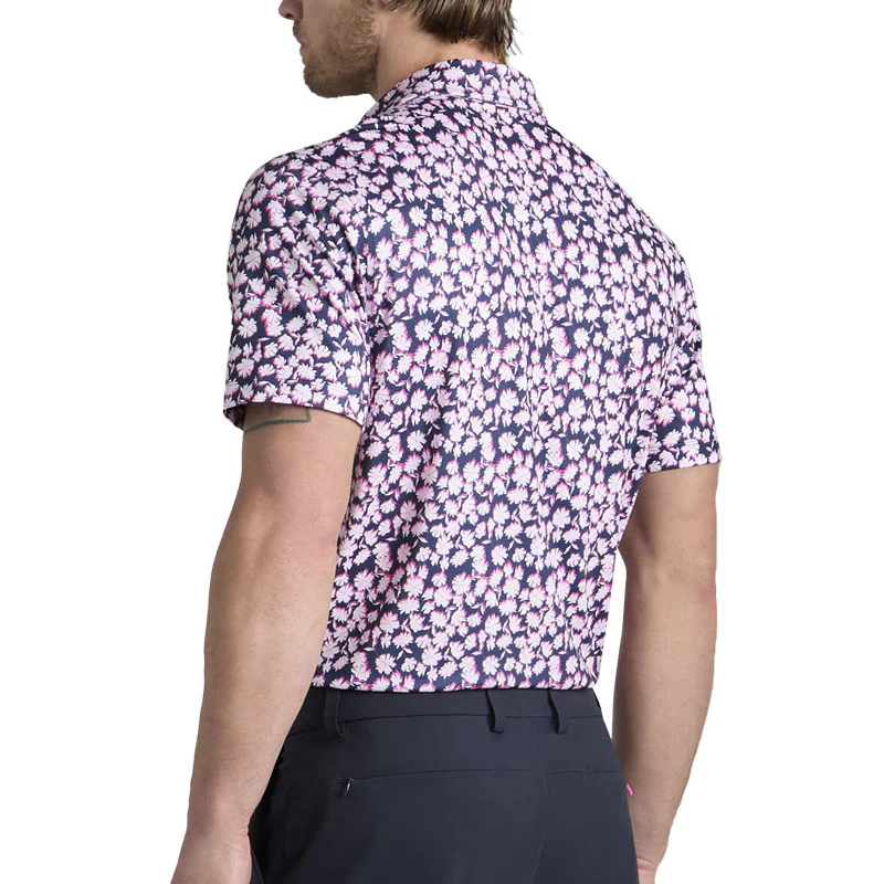 GFORE Optic Floral Men's Tech Jersey Polo (Blush) - Image 2