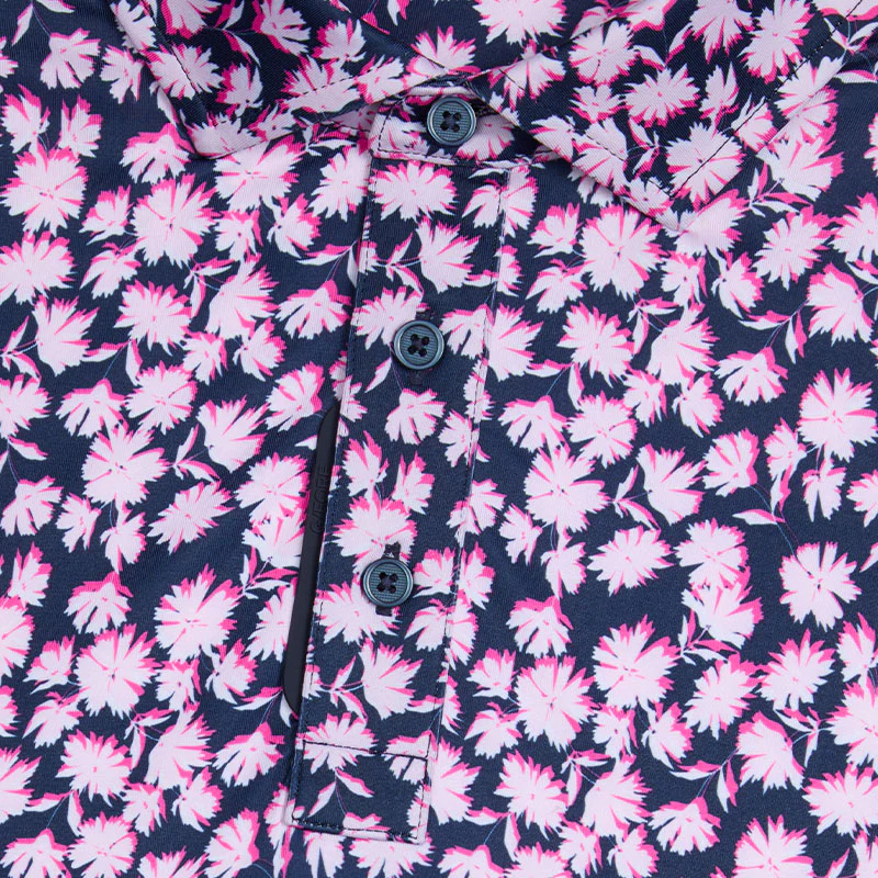 GFORE Optic Floral Men's Tech Jersey Polo (Blush) - Image 4