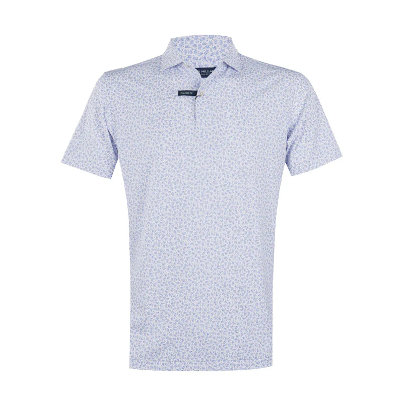 PETER MILLAR Olive Grove Men's Performance Jersey Polo (White)