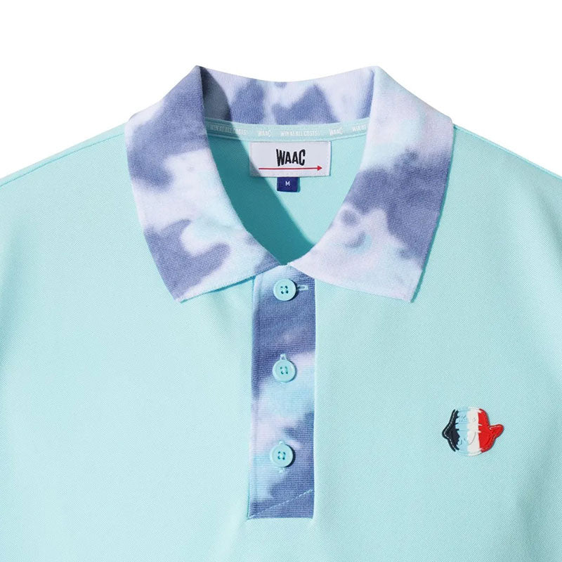 WAAC Dyeing Rib Collar Men's Polo (Light Blue) - Image 3