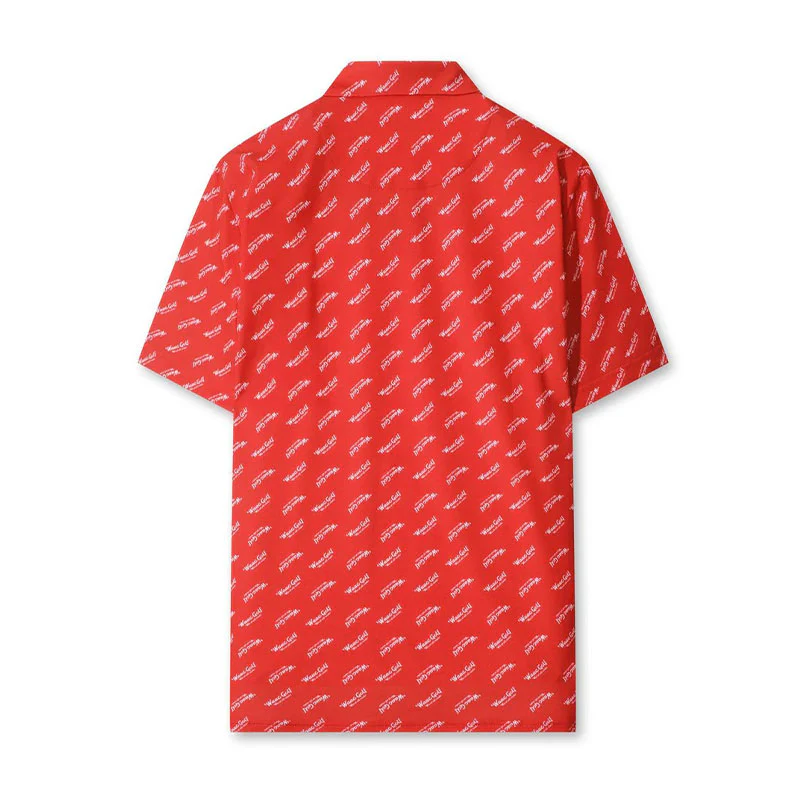 WAAC Retro Logo Men's Polo (Red) - Image 2