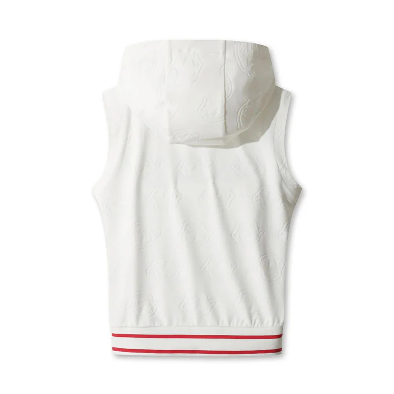 WAAC Waacky Jacquard Women's Sleeveless Hoodie (White) - Image 2