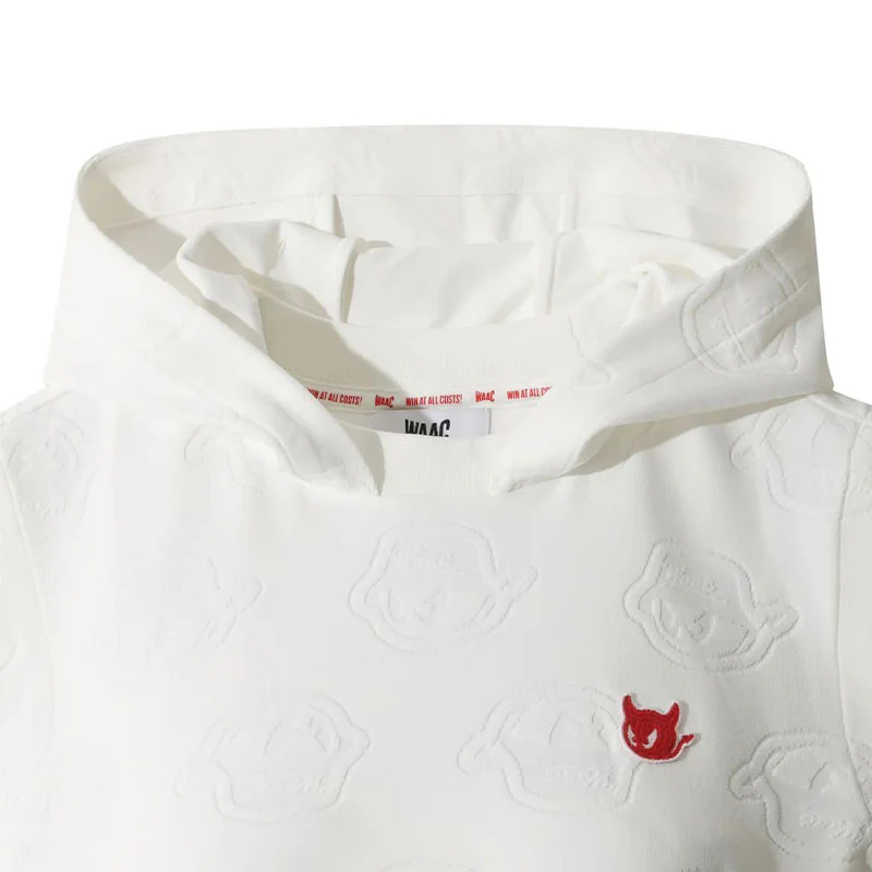 WAAC Waacky Jacquard Women's Sleeveless Hoodie (White) - Image 3