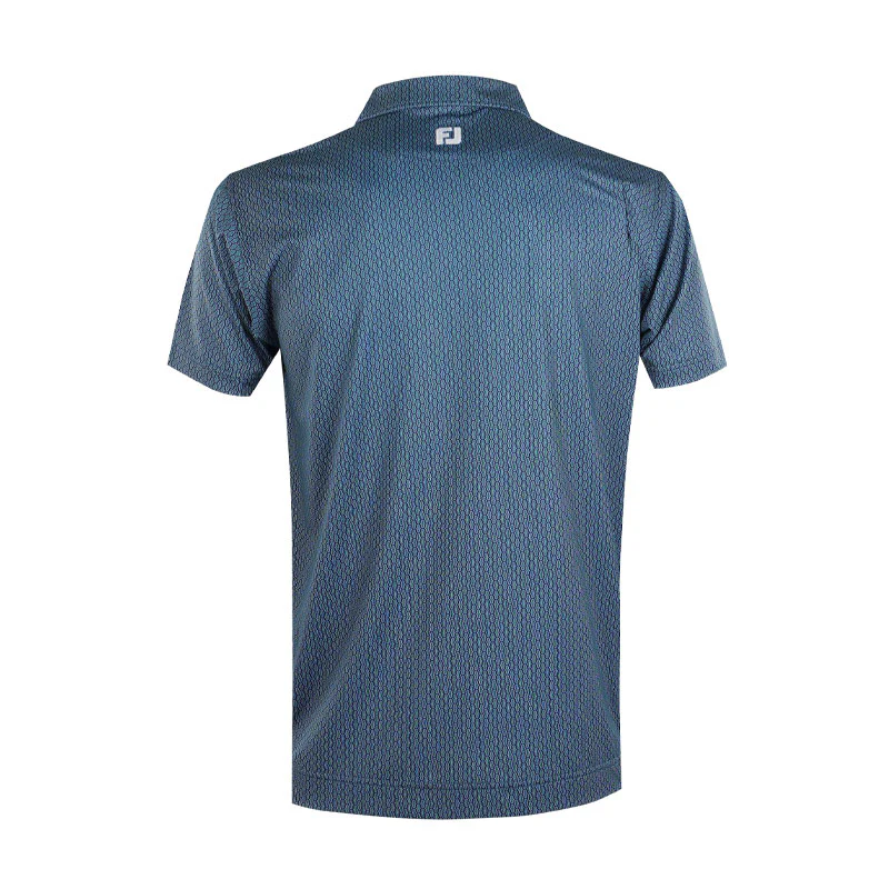 FOOTJOY Bracket Print Lisle Men's Polo (Navy) - Image 2