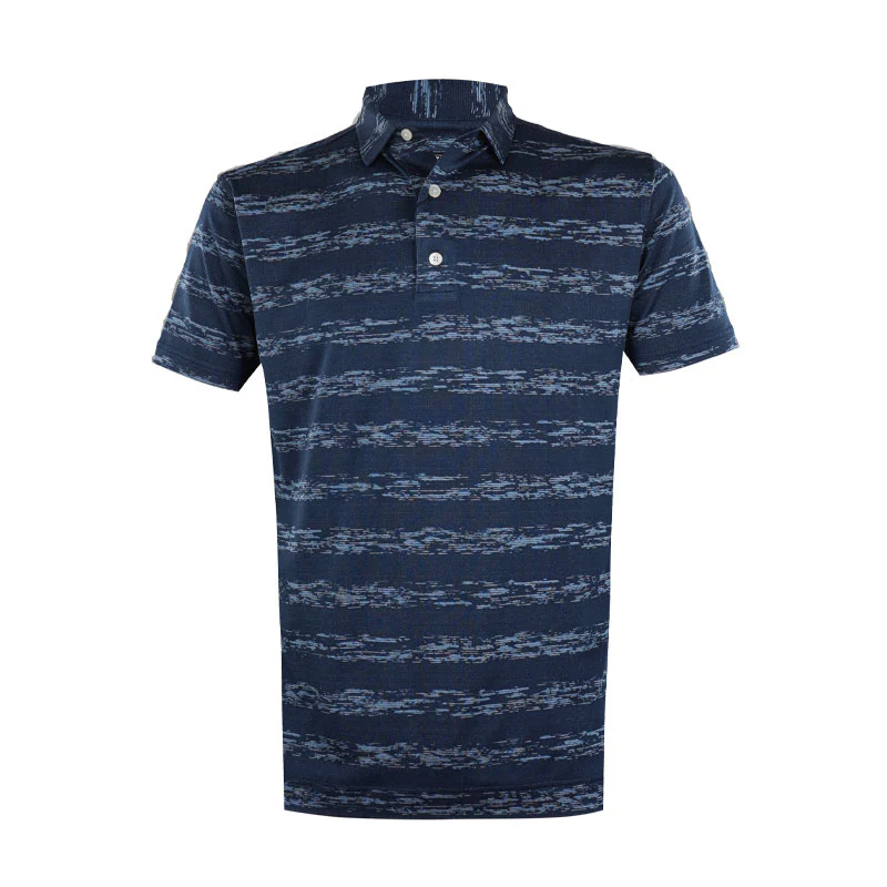 FOOTJOY Ikat Stripe Lisle Men's Polo (Navy)