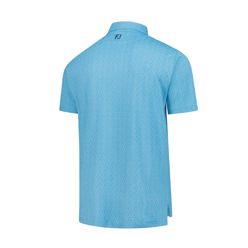 FOOTJOY Modernist Geo Men's Pique Polo (Blue) - Image 2