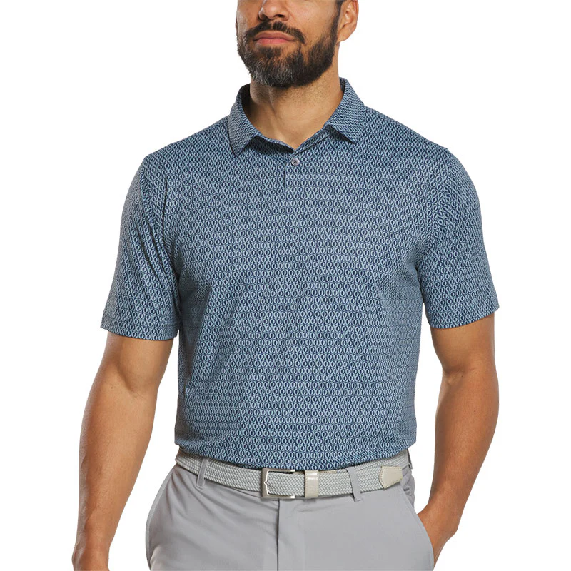 FOOTJOY Modernist Geo Men's Pique Polo (Navy) - Image 3