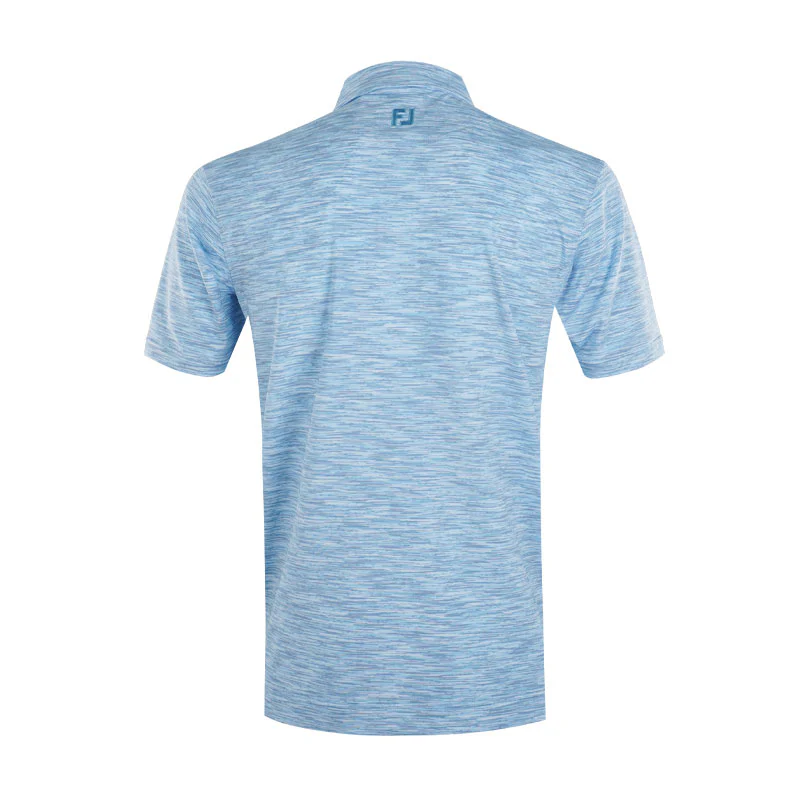 FOOTJOY Lisle Space Dyed Self Collar Men's Polo (High Tide) - Image 2