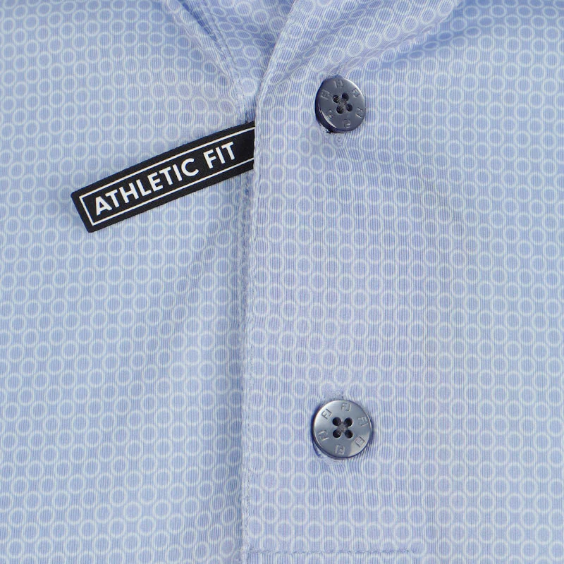 FOOTJOY Circle Foulard Lisle Men's Polo (Periwinkle) - Image 3