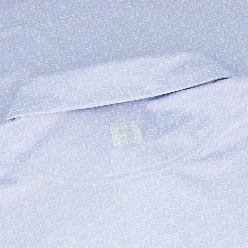 FOOTJOY Tee Time Lisle Men's Polo (Periwinkle) - Image 4