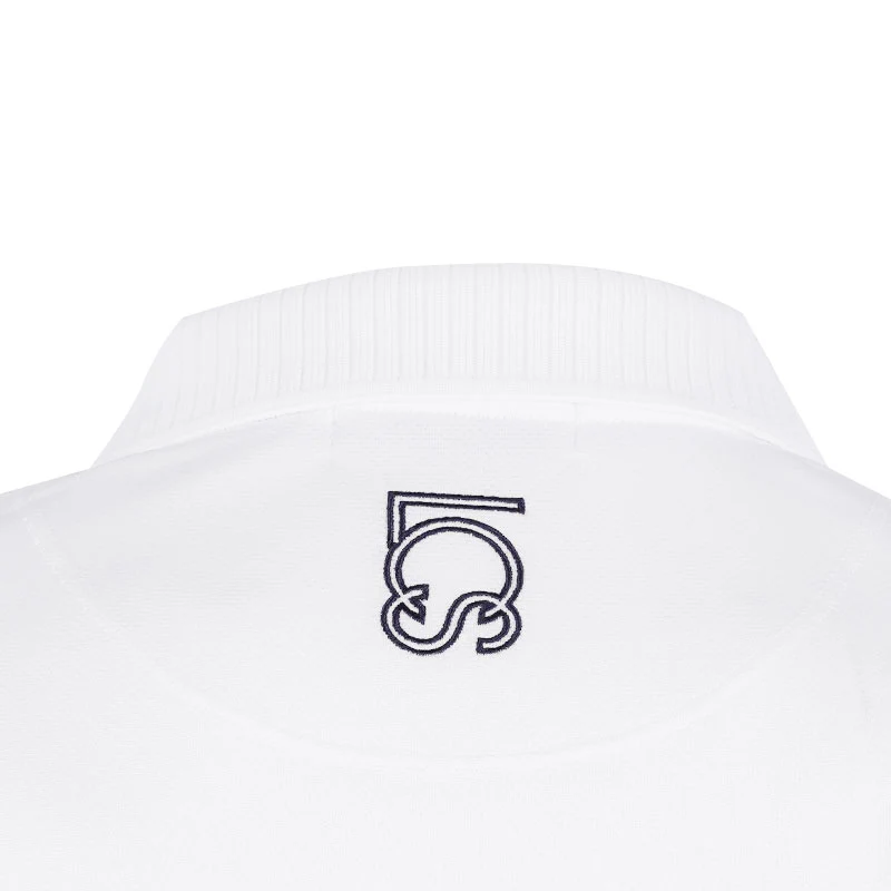 LE COQ SPORTIF GOLF Golf Patterned Men's Polo (White) - Image 4