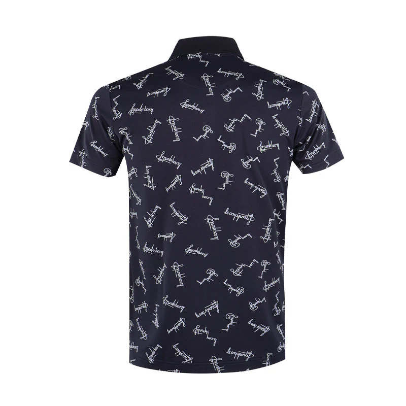 LE COQ SPORTIF GOLF Seasonal Print Men's Polo (Navy) - Image 2