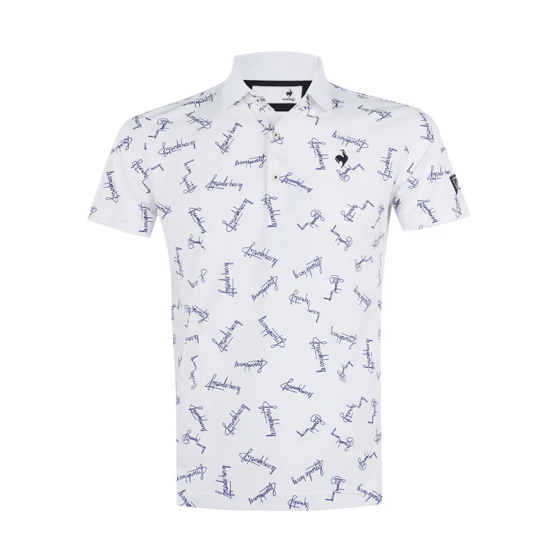 LE COQ SPORTIF GOLF Seasonal Print Men's Polo (White)