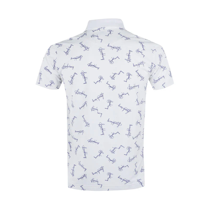 LE COQ SPORTIF GOLF Seasonal Print Men's Polo (White) - Image 2