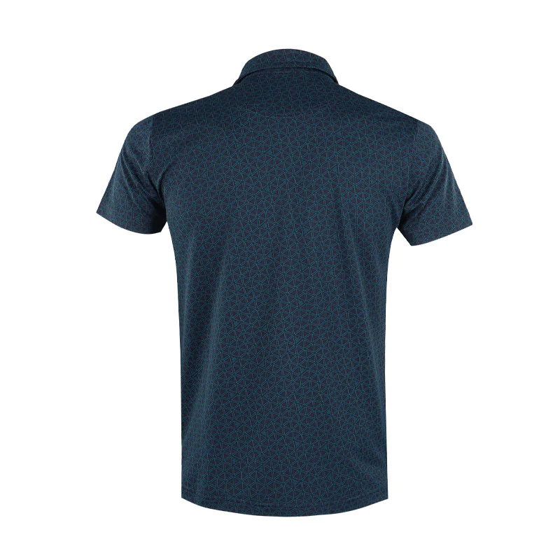 LE COQ SPORTIF GOLF Triangle Print Men's Polo (Navy) - Image 2