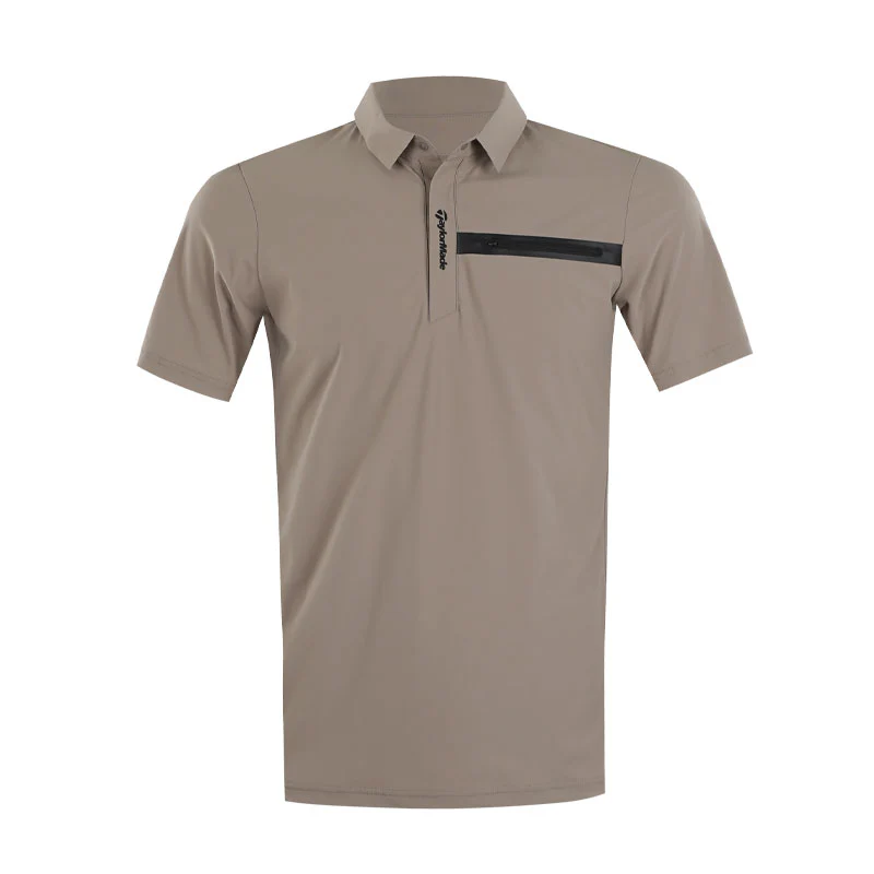 TAYLORMADE Edgy Block Men's Polo (Brown)