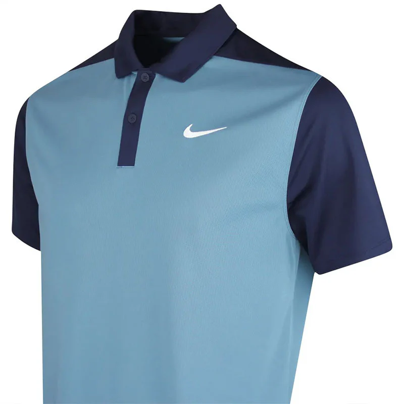 NIKE Tour Dri-FIT Solid Men's Polo (Blue) - Image 4