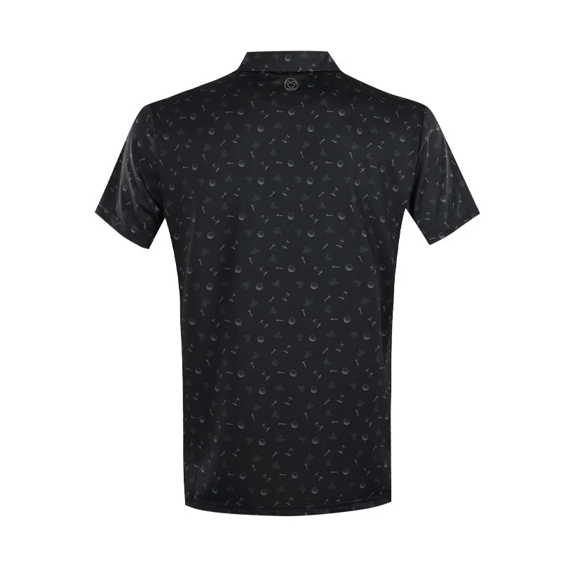 DISNEY Golf Accesories Print Men's Polo (Black) - Image 2