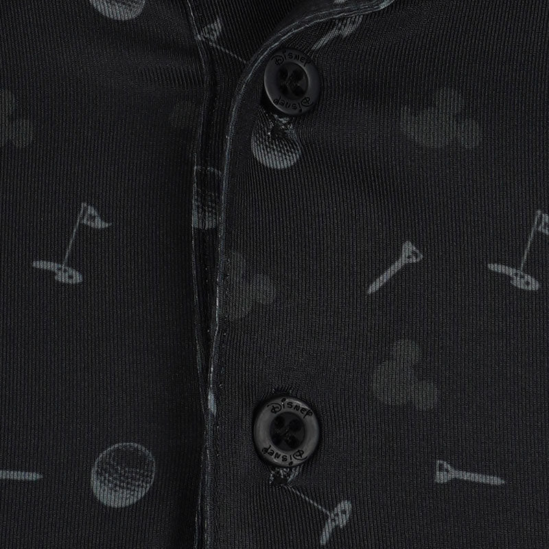 DISNEY Golf Accesories Print Men's Polo (Black) - Image 3