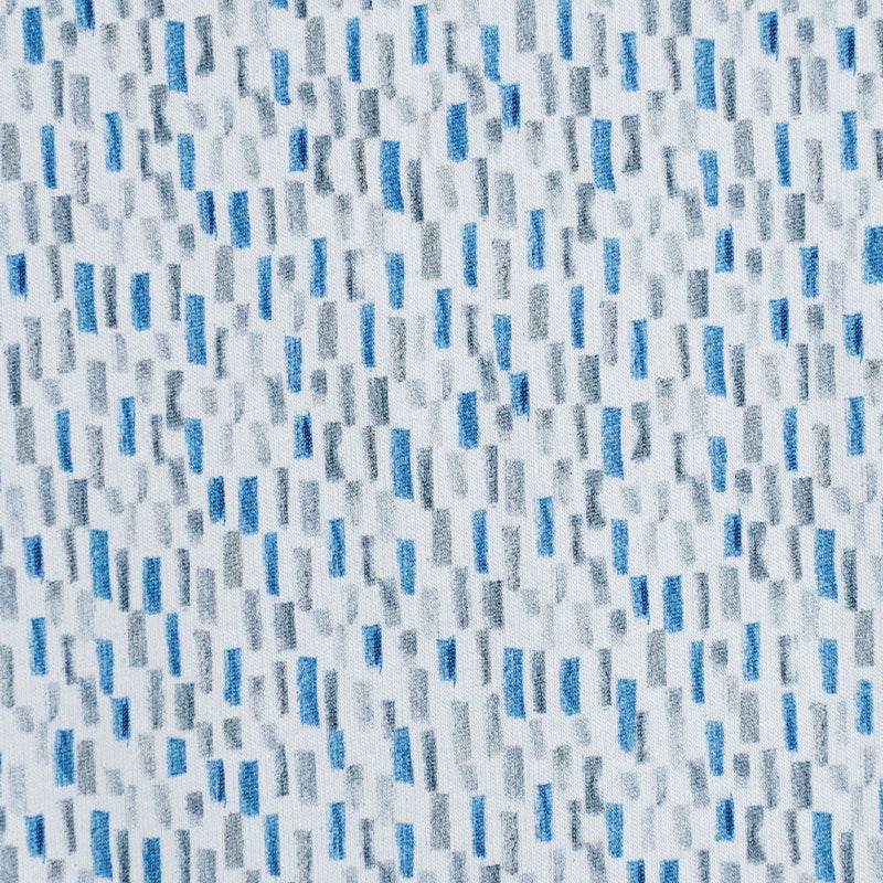CUTTER & BUCK Mercerized Rectangle Print Men's Polo (Blue/Grey) - Image 4