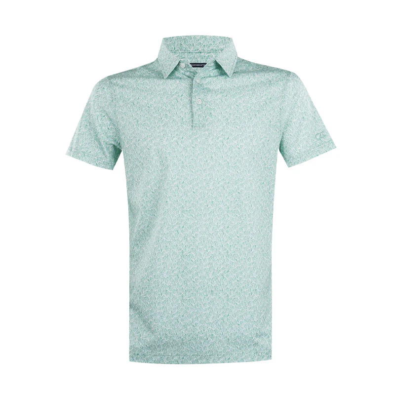 CUTTER & BUCK Mercerized Left Print Men's Polo (Green)