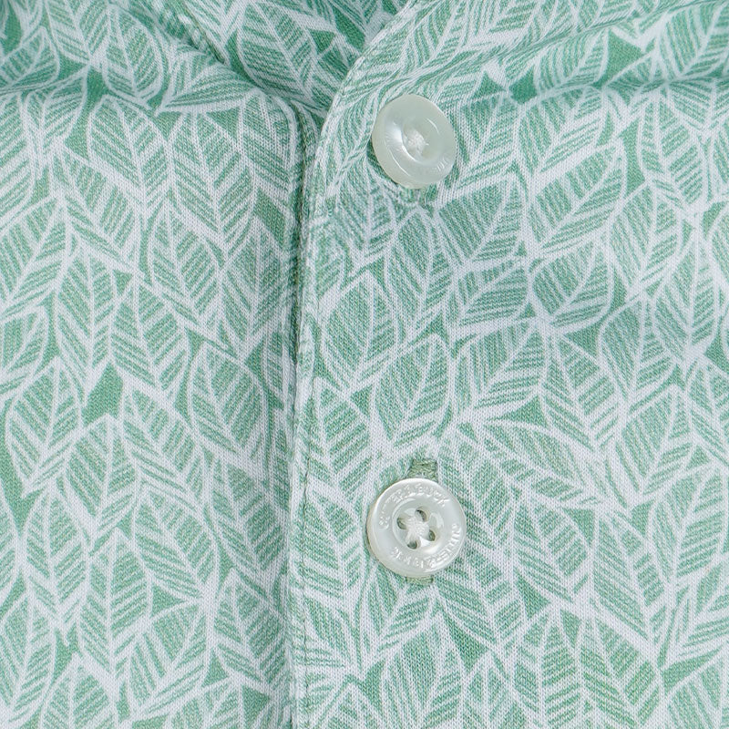 CUTTER & BUCK Mercerized Left Print Men's Polo (Green) - Image 3