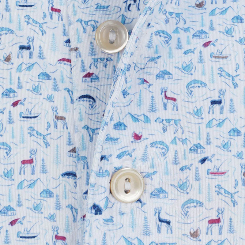 PETER MILLAR On The Hunt Men's Performance Jersey Polo (White) - Image 3