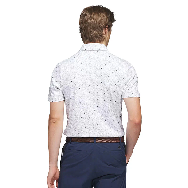 ADIDAS Ultimate365+ Soft Print Men's Polo (White) - Image 2