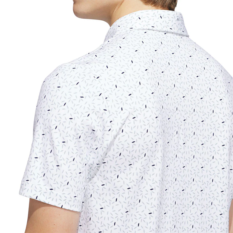 ADIDAS Ultimate365+ Soft Print Men's Polo (White) - Image 4