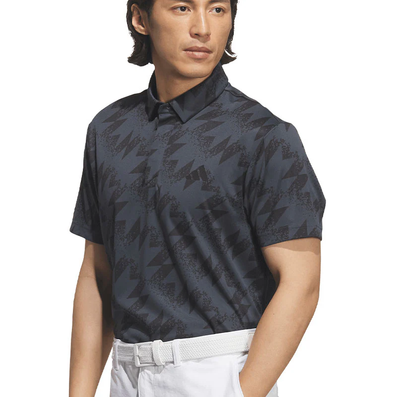 ADIDAS AOP Men's Polo (Black) - Image 3