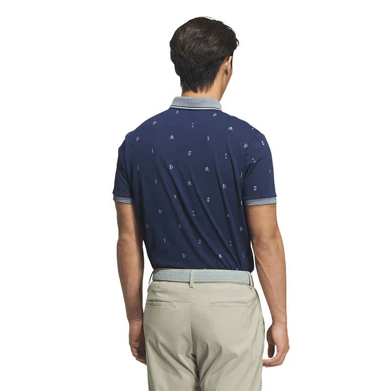 ADIDAS Monogram Men's Polo (Navy) - Image 2