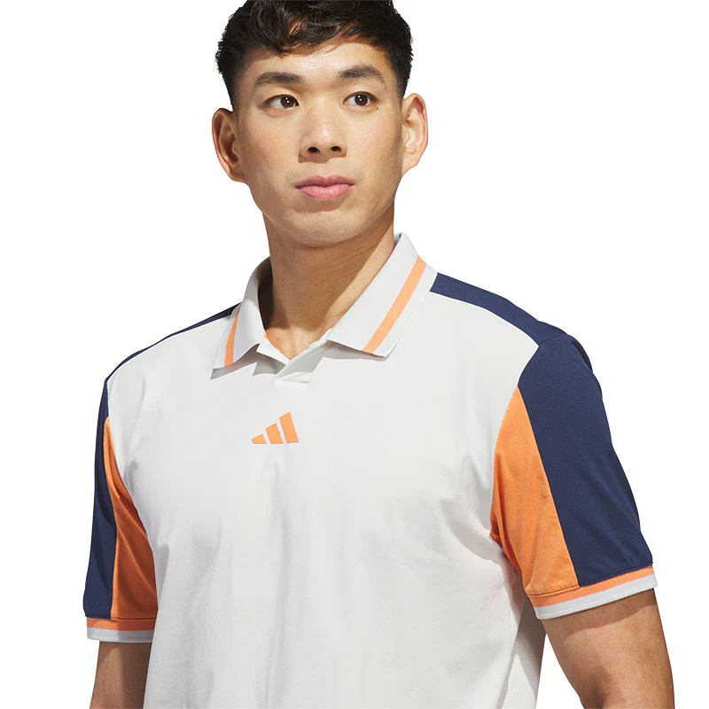 ADIDAS Beyond Vent Twistknit Men's Polo (Grey) - Image 3