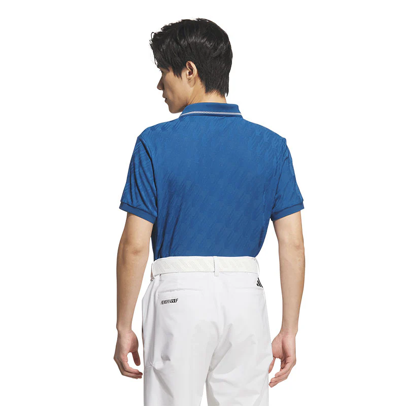ADIDAS Jacquard Men's Polo (Petrol) - Image 2