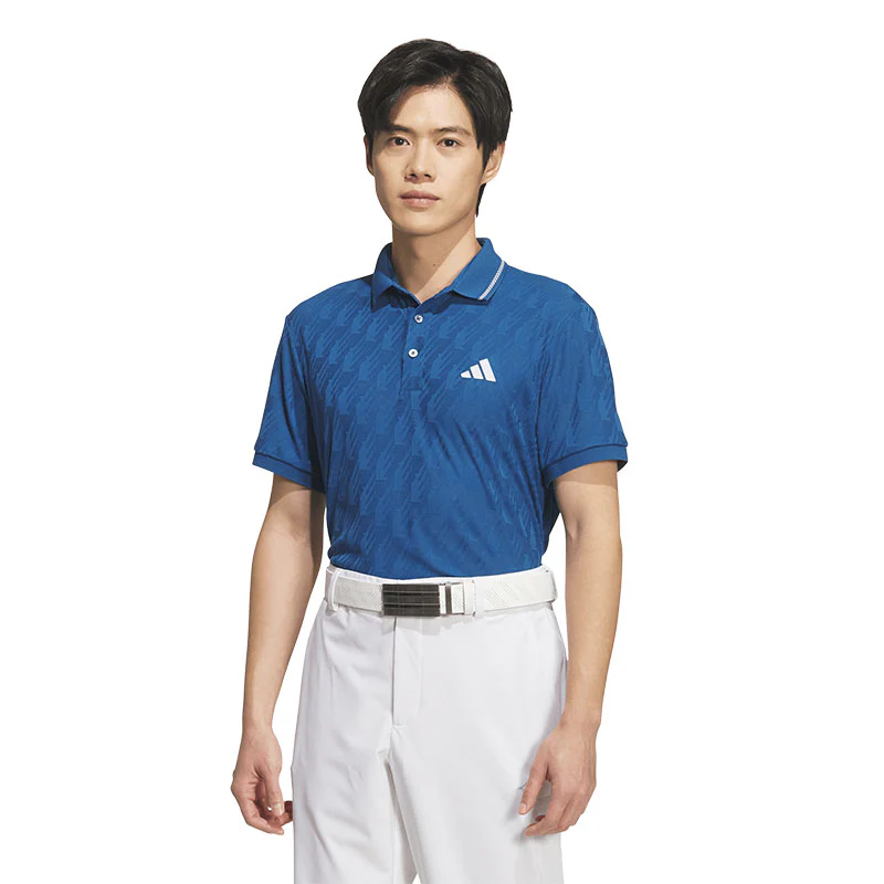 ADIDAS Jacquard Men's Polo (Petrol) - Image 3