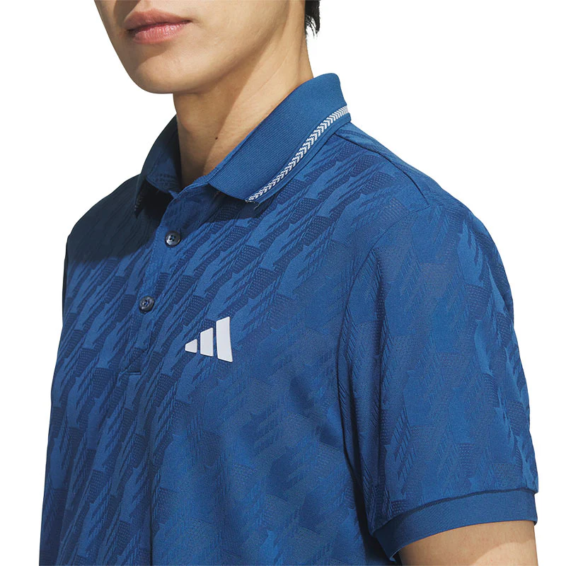 ADIDAS Jacquard Men's Polo (Petrol) - Image 4