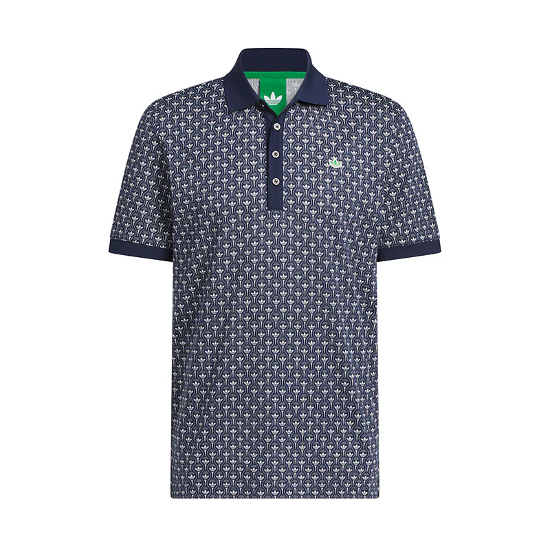 ADIDAS Originals All Over Trefoil Men's Polo (Indigo)
