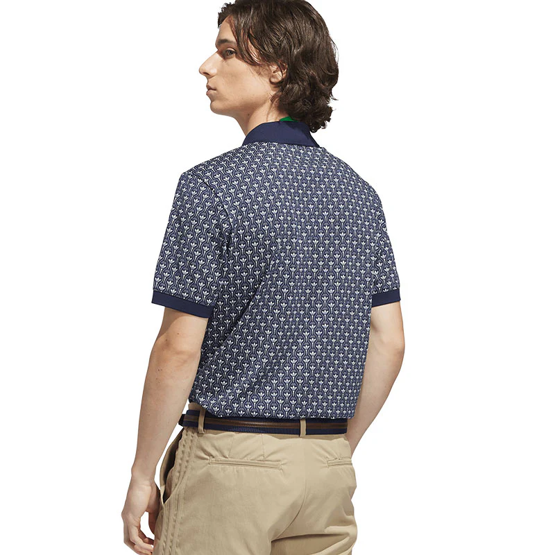 ADIDAS Originals All Over Trefoil Men's Polo (Indigo) - Image 2