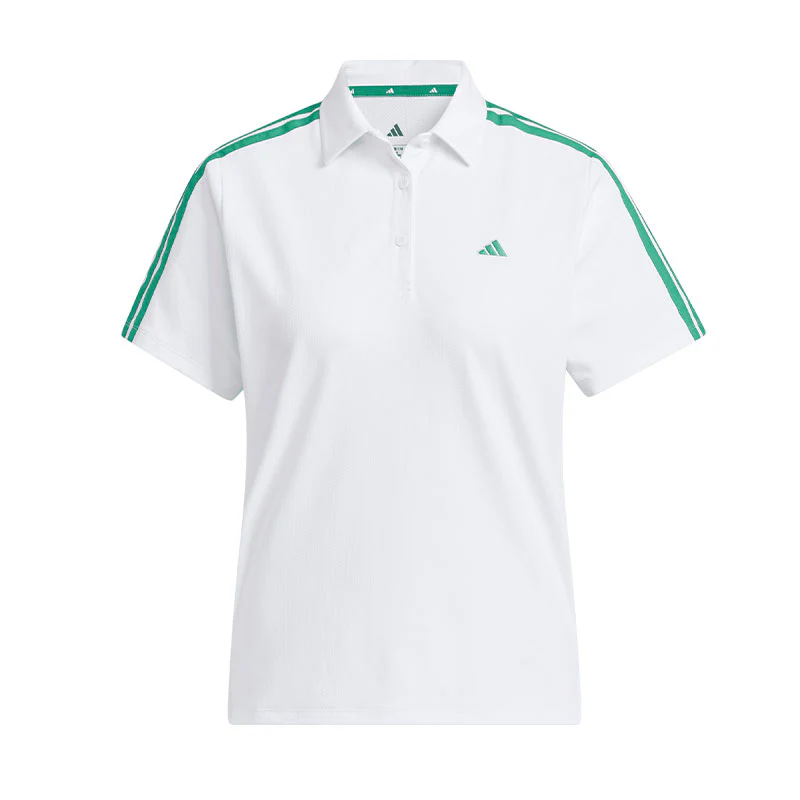 ADIDAS 3-Stripes Climacool Women's Pique Polo (White)